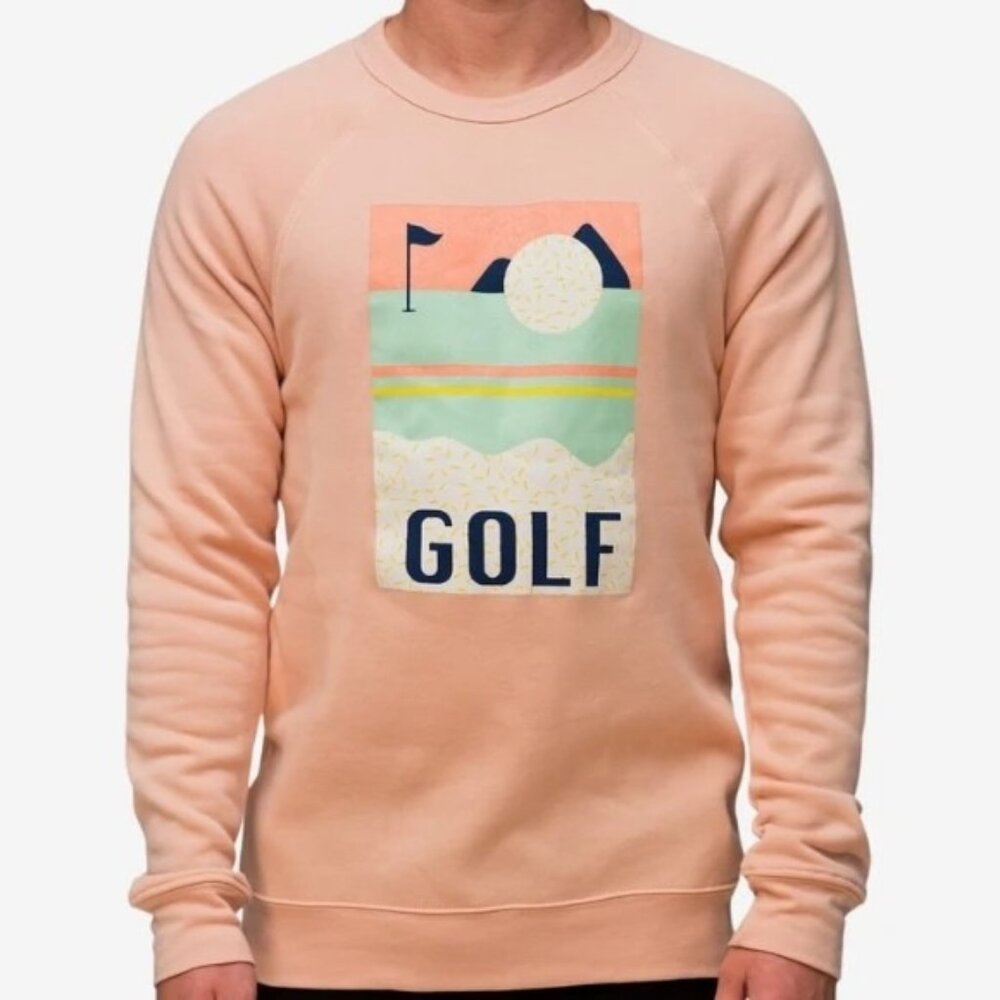 Swing Juice Golf Terrazzo Sweatshirt Unisex XL Peach Crewneck Athleisure Comfort